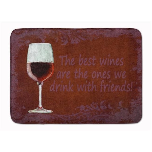 Carolines Treasures Carolines Treasures SB3068RUG The Best Wines the Ones with Friends Machine Washable Memory Foam Mat SB3068RUG - main